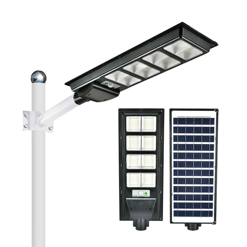 Пластиковый все в одном светодиодный уличный фонарь с солнечной панелью Без столба детали садовой лампы светильник 40 Вт 80 120 160 200 240