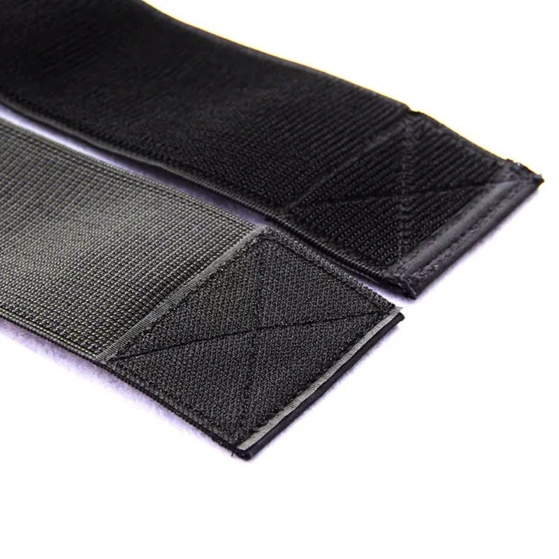 Adjustable hook and loop cable tie plastic buckle elastic fabric soft nylon