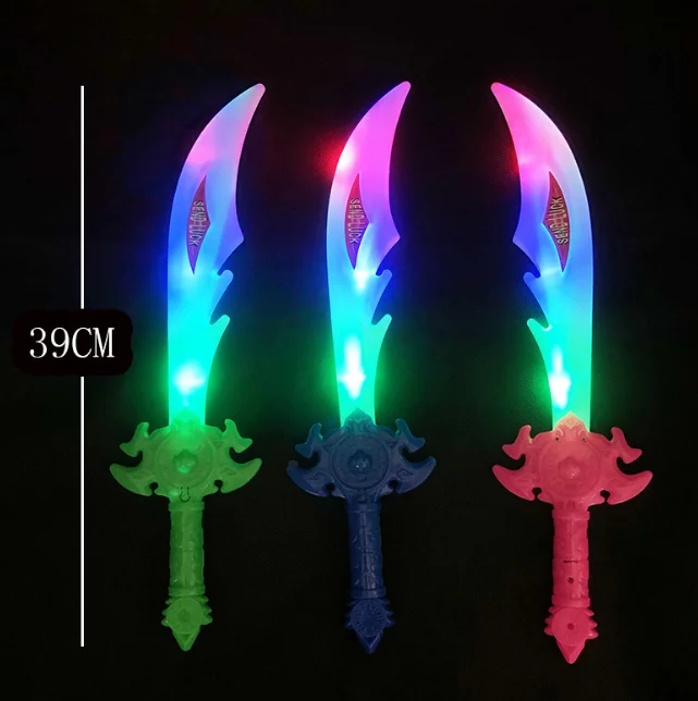 Art Creativity Light up Shark Sword toy with LED lights Party game promotion product for kids boys girls