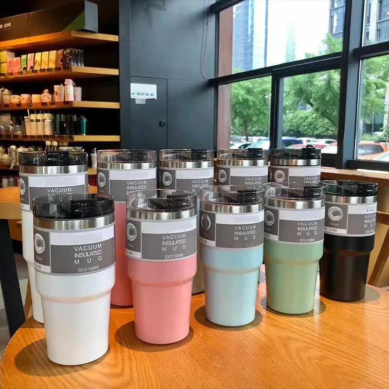 Cross-border large-capacity coffee thermos sports ice bully car spray frosted cup foreign trade wholesale LOGO