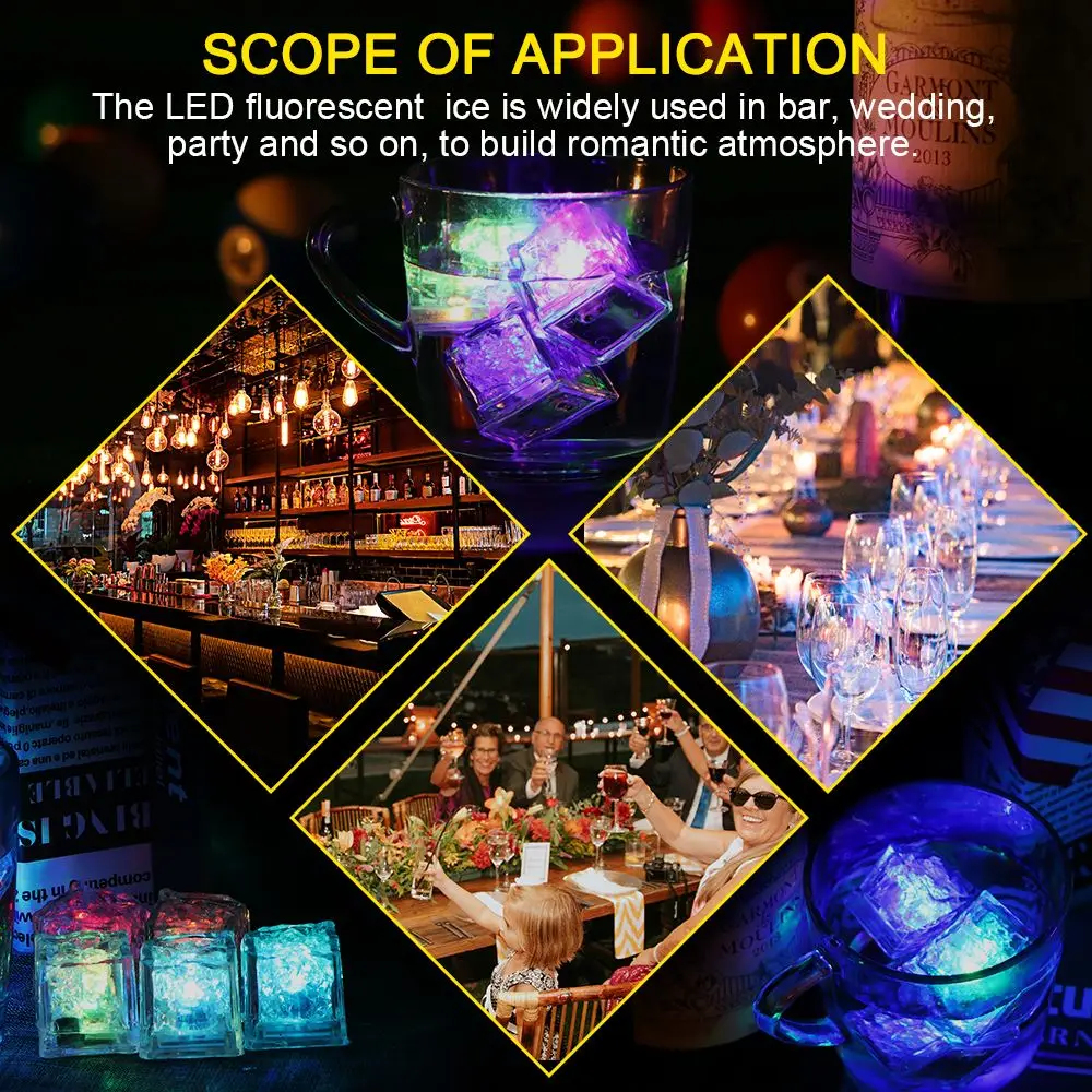 Wholesale Bar Party Wedding Photography Prop Mini Artificial Ice Cubes Clear Square Acrylic Ice Cube Display