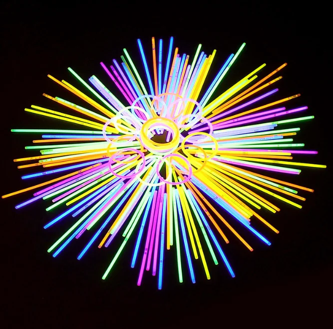 100pcs/box Glow Sticks Toys 8 Inch Luminous Bracelet With Connectors Glow in the Dark Neon Party Supplies For Children and Adult