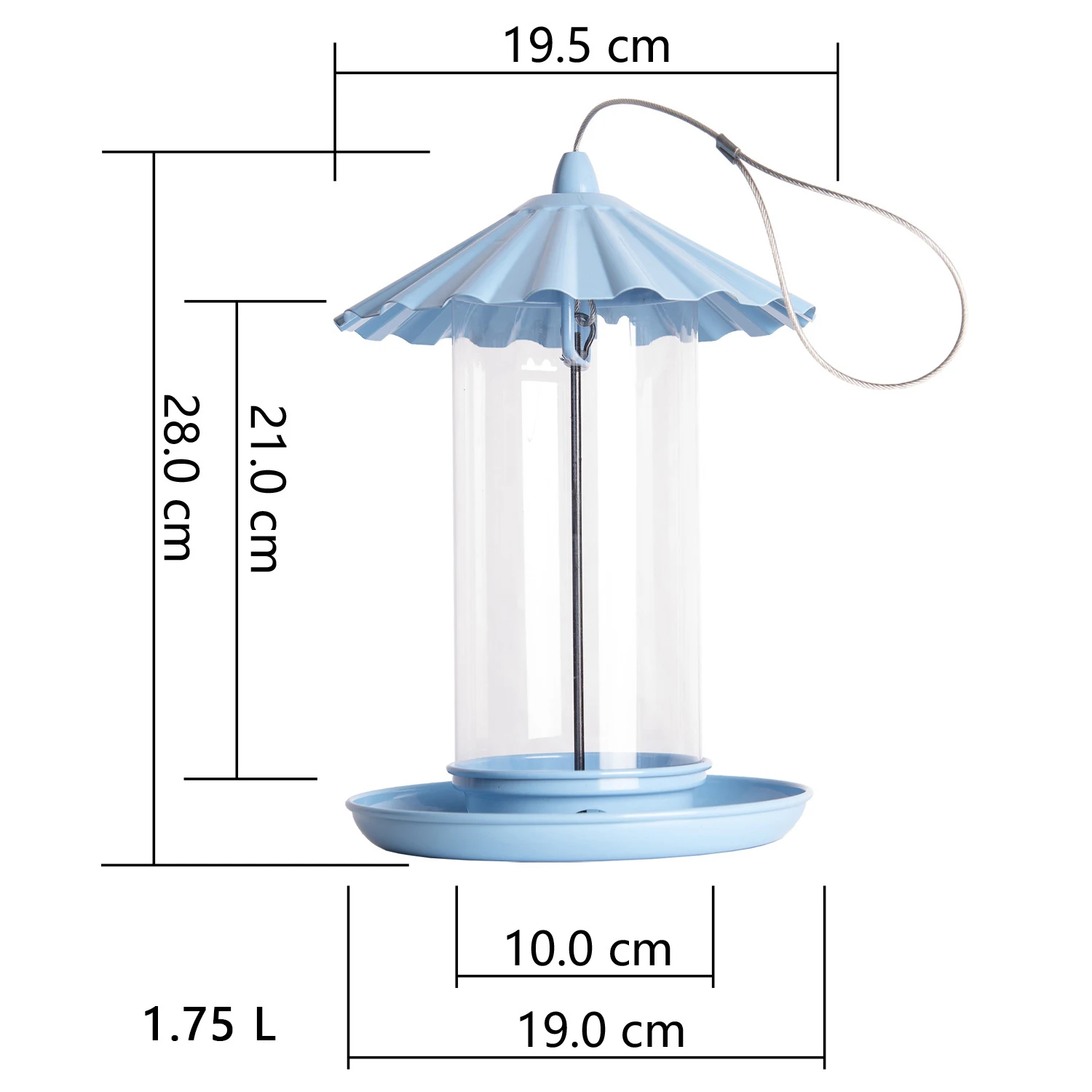 New Factory Custom OEM Outdoor Courtyard Garden Hanging Automatic Metal Hummingbird Seed Food Feeder Wild Bird Feeder