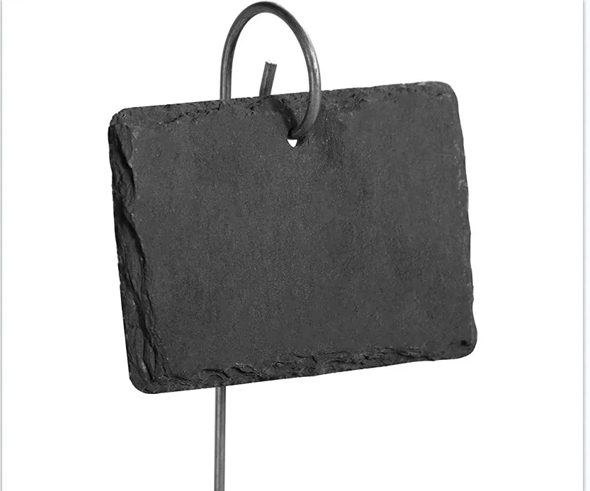 Natural black slate plant label for garden plant slate marker