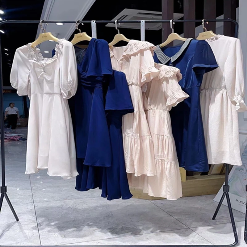 New Summer Trending Low Price Bulk Clothes Woman Cheap Apparel Stock Wholesale Casual Dress