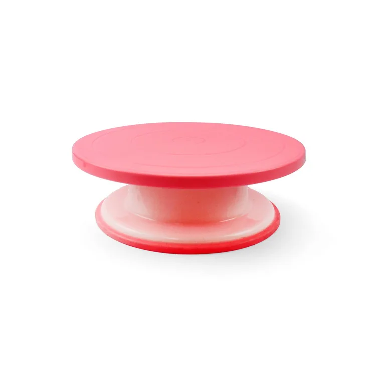 
Enjoymyself Rund Pink Wedding Decoration Tools Cake Stand Plastic Cake Turntable Rotating 