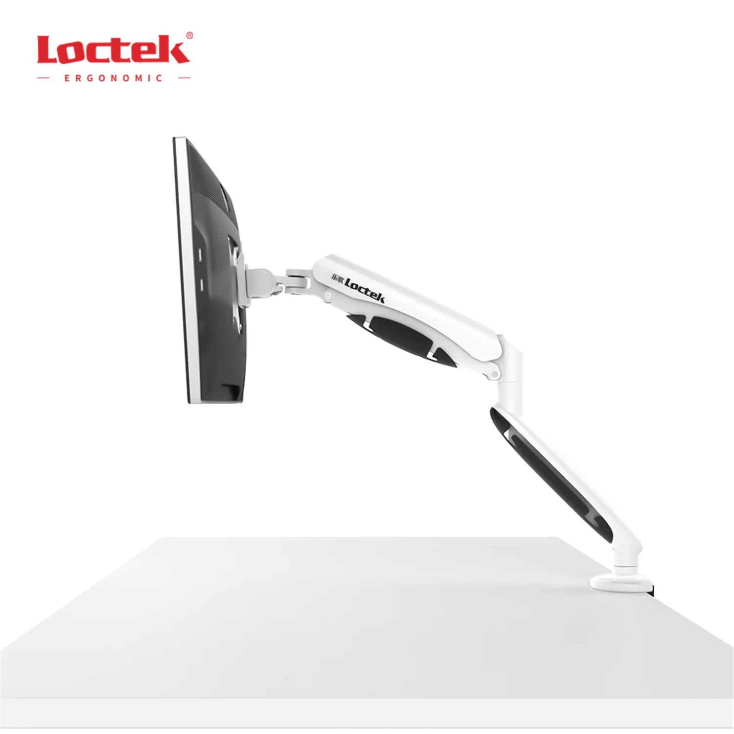 Регулируемая подставка для монитора Loctek DLB831, быстросъемная пластина VESA с одной газовой пружиной, для большого монитора 32 дюйма