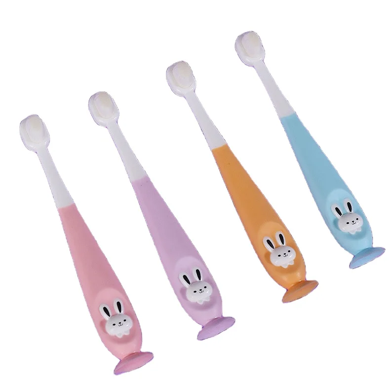 360 Degree Manual NANO Soft Bristles Kids Toothbrush Cartoon  2-6 Years Baby Kids Toothbrush with holder