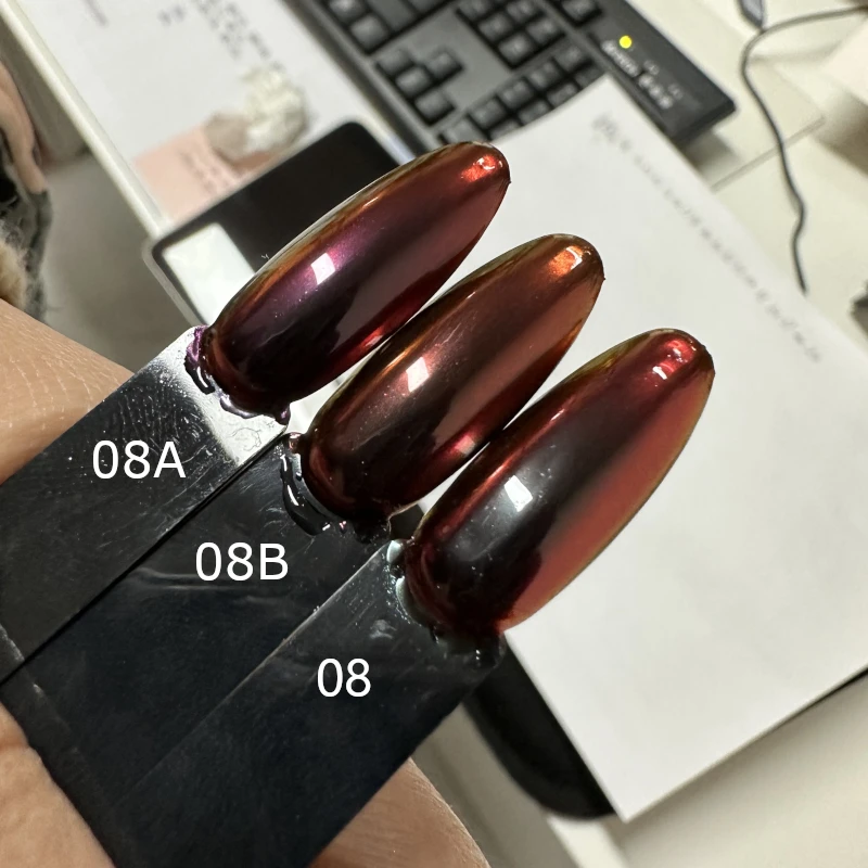 Magic Black to Red Chameleon Powder Optical Color Shifting Chrome Pigment For Nail Art