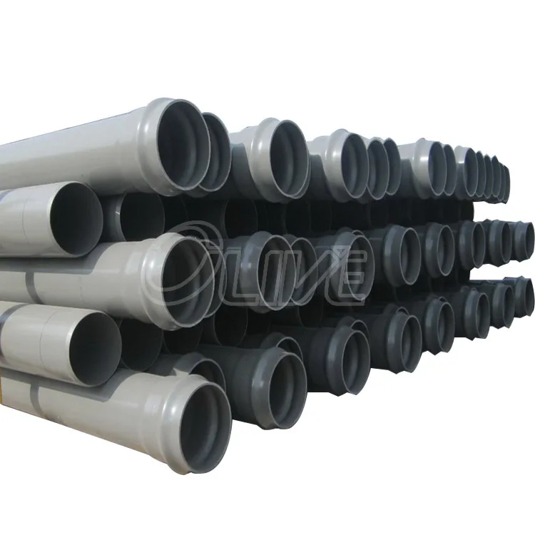 Bell Mouth Type PVC Pipe R Type Flared Large Diameter 1000mm PVC-U Pipe Gray Drinking Water Pipe Industrial Grade