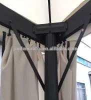  Customized Waterproof 3X4M Garden Metal Roof Outdoor Aluminum Gazebo Pavilion With