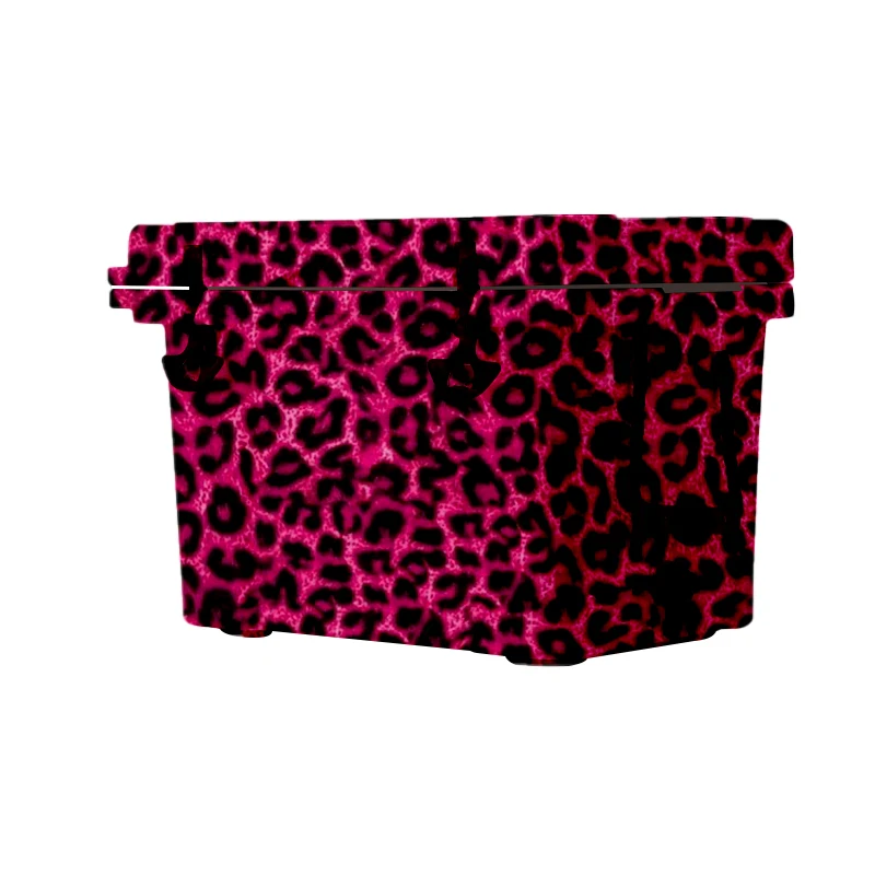 Wholesale hard cooler  outdoor large capacity coolers box refrigeration leopard print food cooler
