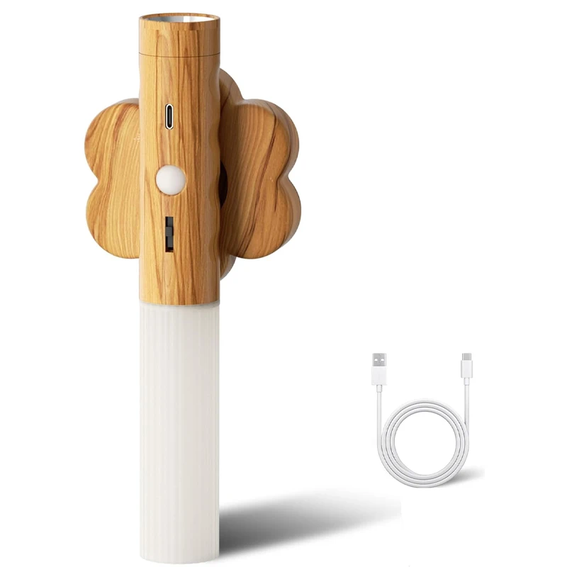 Wall Staircase Lamp USB Rechargeable WOOD-EMULATED Led Motion Sensor Night Light Portable Wireless Magnetic Smart Indoor