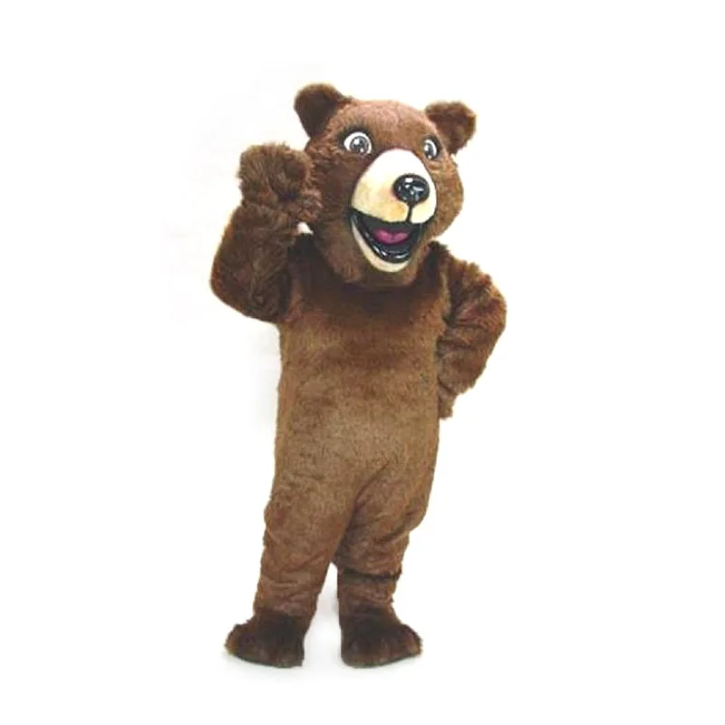 Adult Size Brown Bear Mascot Costume Customized OEM Cosplay Outfit with Soft Plush for Advertisements & Cartoon Characters