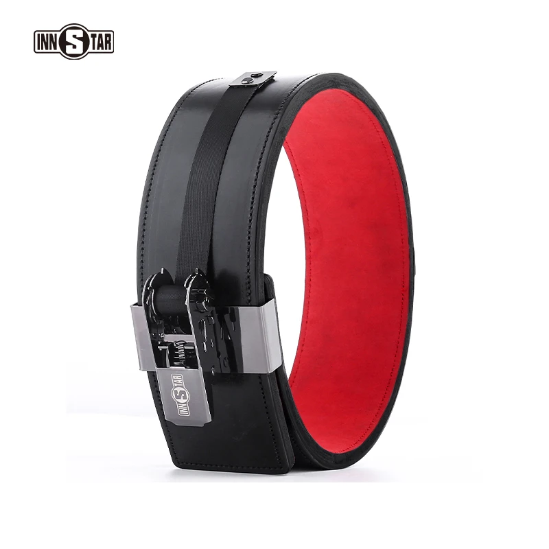 Durable Custom Weight Lifting Belt Powerlifting Cowhide Leather Gym Belt Infinite Adjustable