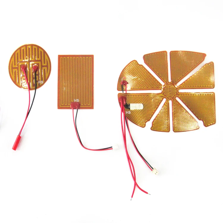 5V 6V 12V 24V Electric High Temperature Flexible Kapton Polyimide Film Heater PI PET Heater