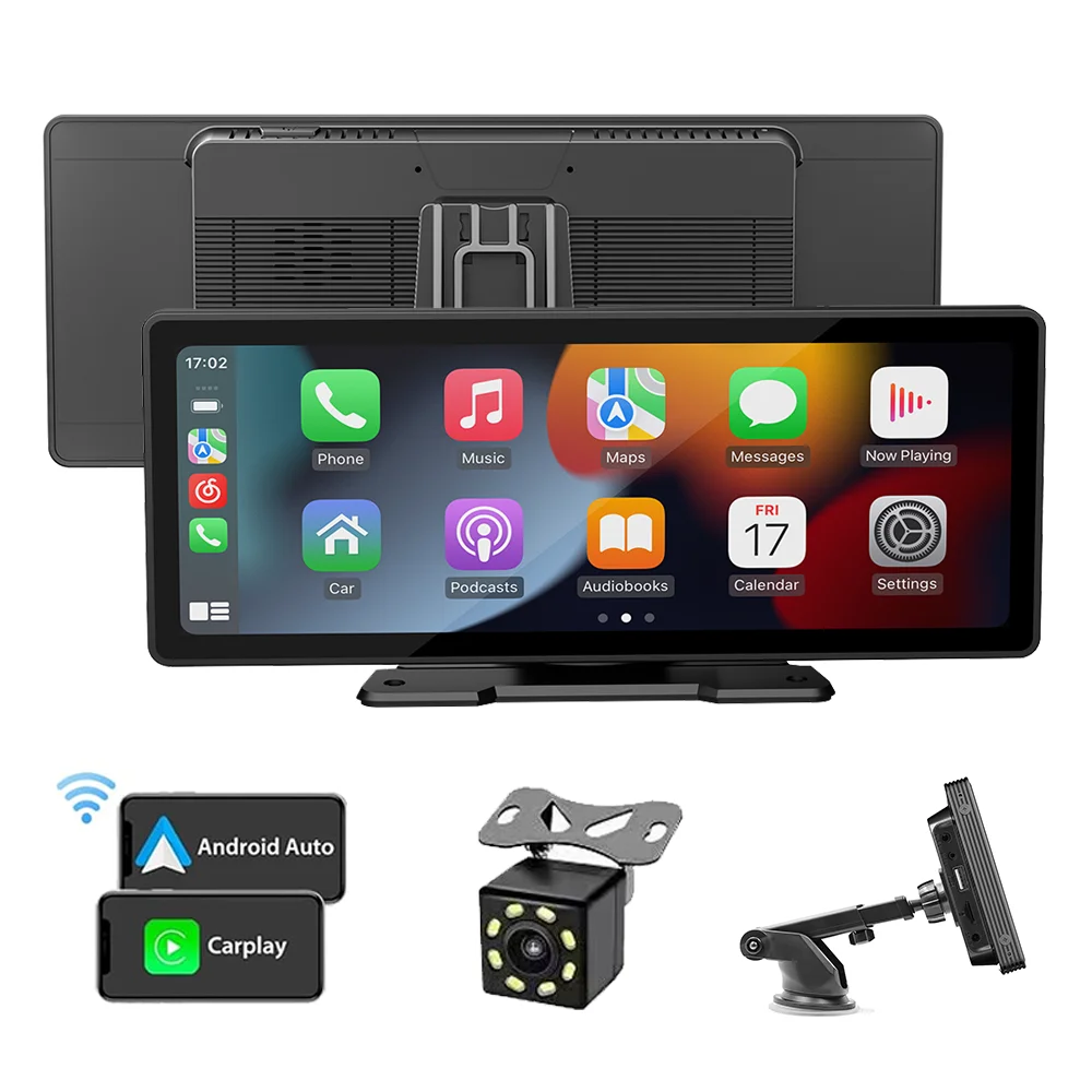Universal 10.26 Inch Portable wireless Carplay Android auto Mirror Link Car Radio Touch Screen Monitor Car Mp5 Player