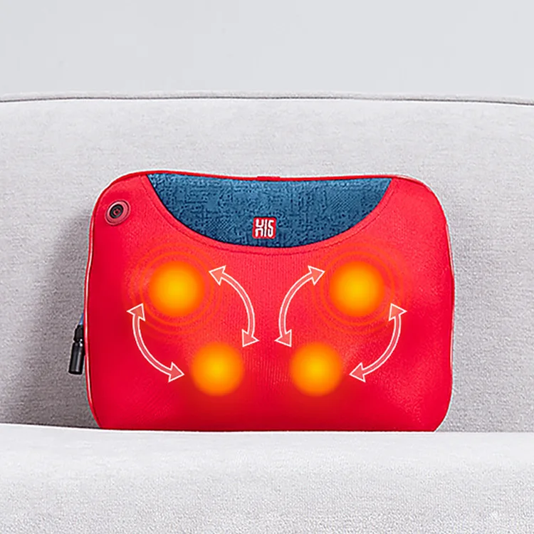 Hi Elvas Factory Supply Professional Full Body Rechargeable Kneading Electric Neck and Back Massager Shiatsu Massager Pillow