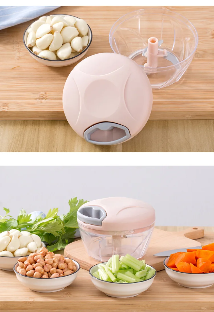 Practical Kitchen Accessories 2021 Plastic Manual Pull Mini Food Chopper Multifunctional meat grinder and vegetable shredder