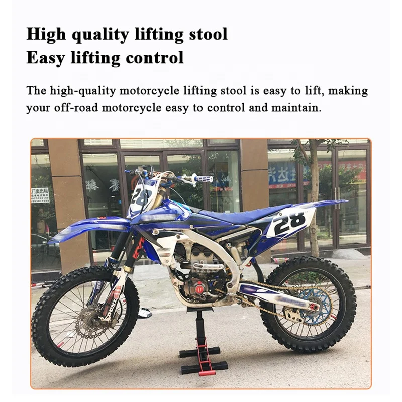 Bikes ATVs Wide Deck Adjustable Height Motorcycle Repair Center Lift Jack Stand