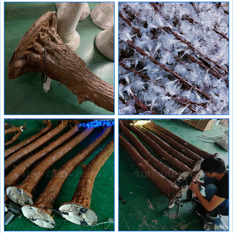 Wedding Decoration Theme Park Event Trees LED cherry blossom tree light