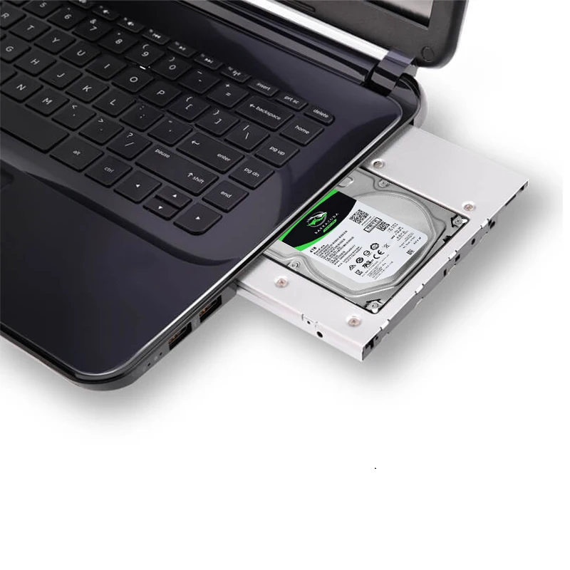Алюминиевый адаптер для жесткого диска 9 5 мм Sata3 SSD Cd/dvd-rom Оптический отсек ноутбука второй HDD Caddy