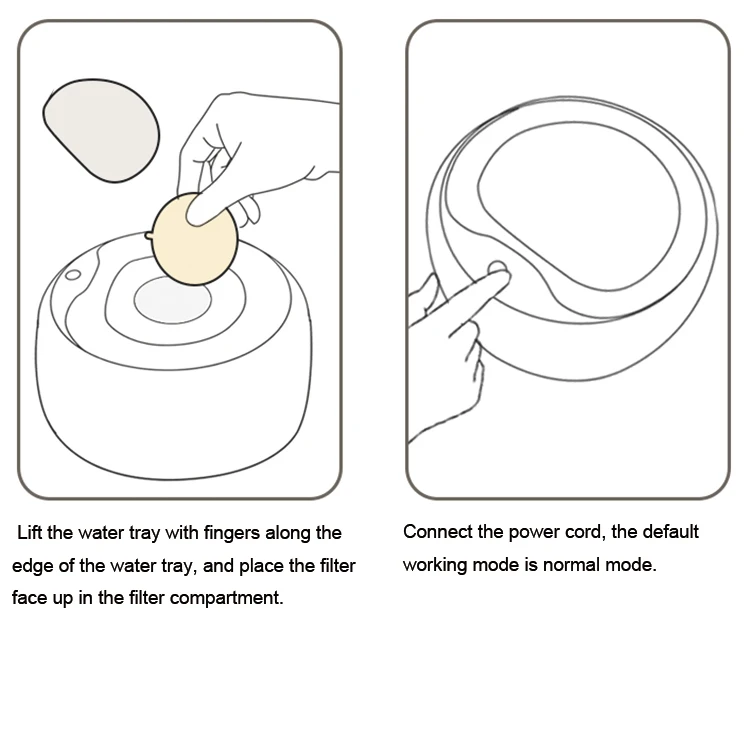 Replacement filters for water fountain Resin Carbon Cat Drinking Fountain Replacement Filter Pet Water Fountain Filter