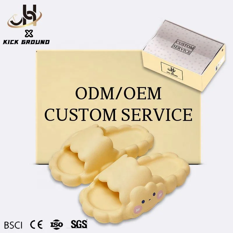 JH Zapatillas De Nube China Supplier Cute Designer Slippers Non-slip Summer slides Soft Eva Cloud Slippers