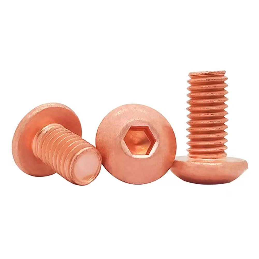 Socket Button Head Cap Screws Brass 12.9 Steel M2.5 M7 Hexagon Socket M5X12Mm M3 M8 2-56 X 1/8' 3Mm Button Head Screws