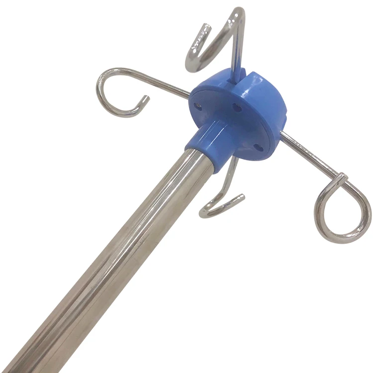 Высококачественная подставка для инфузии с пятью ножками и роликами из нержавеющей стали