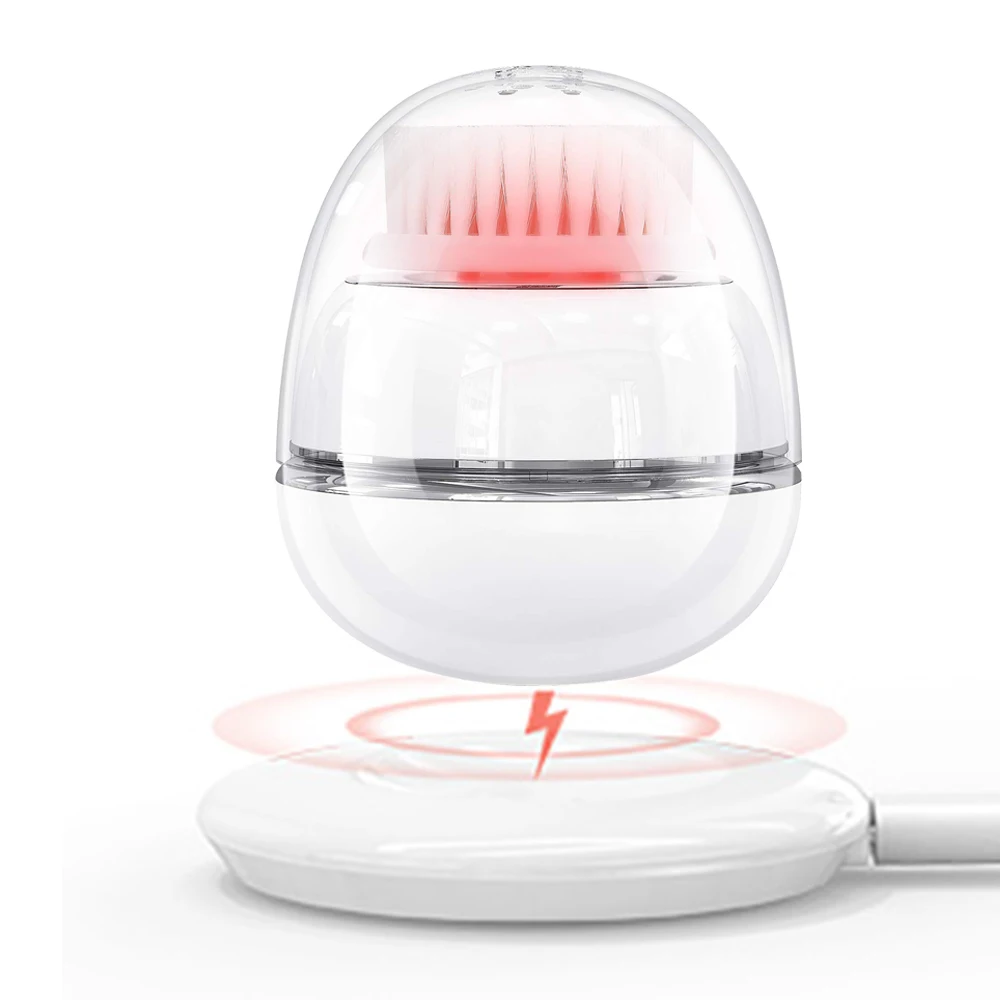 Portable Waterproof Rechargeable Ultrasonic Electric Sonic Face Deep Pore Cleaning Silicone Massager Facial Cleansing Brush