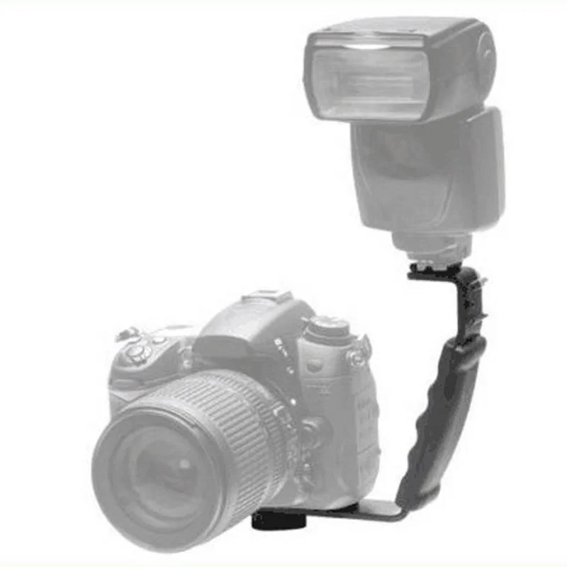 
Aipaxal Professional Heavy Duty Photography L shape Bracket with 2 Standard Flash Hot Shoe Mounts for DSLR Camera 
