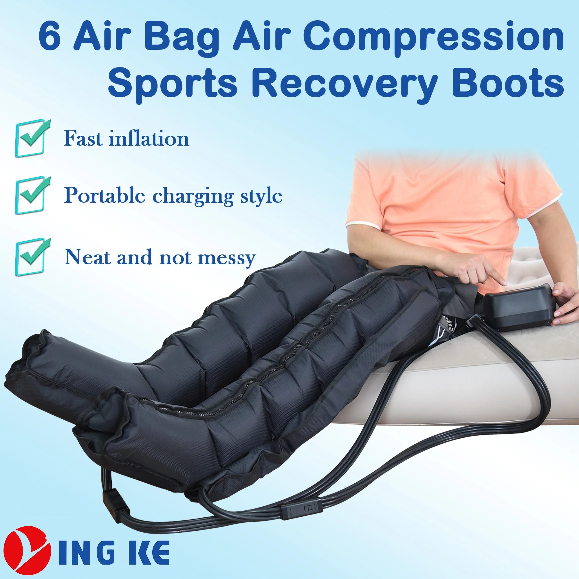 System Pneumatic Air Compression Pressure massage Leg Massager Recovery Boots