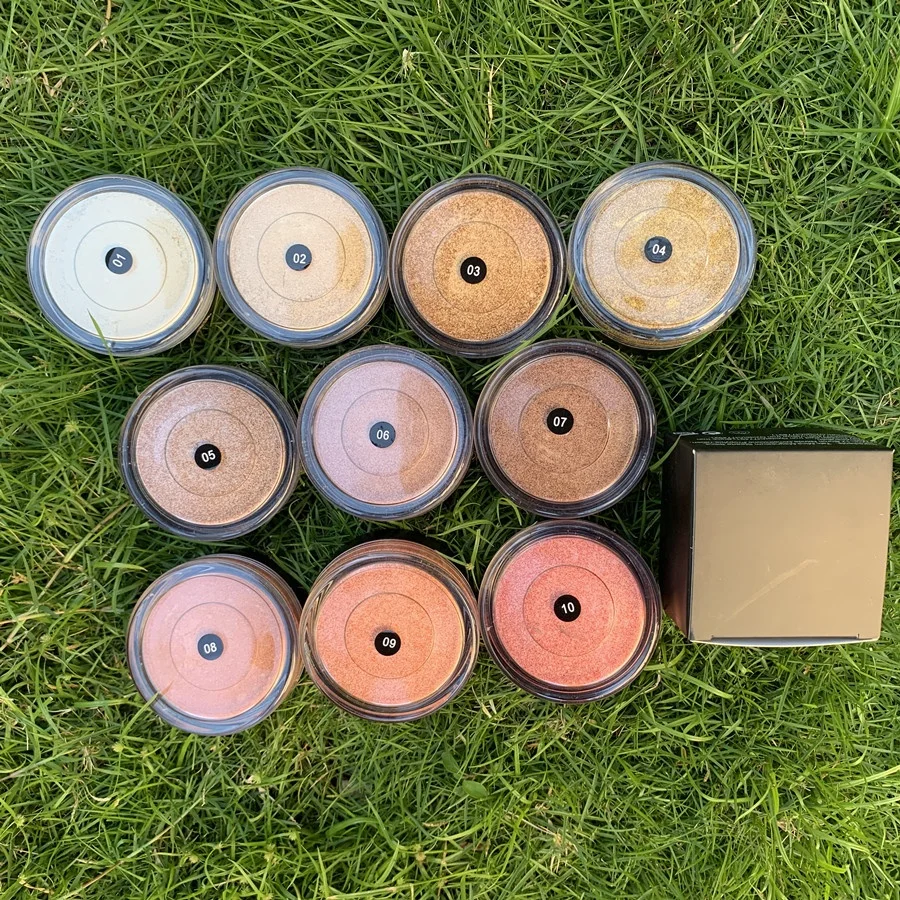 10 color Bronze Highlighter Powder Glitter Face Makeup Highlighter Private Label Loose highlighter Powder Pigment