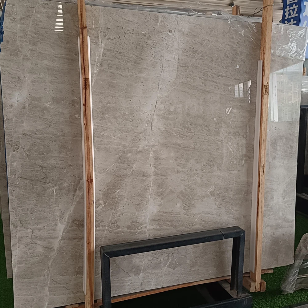TMZ STONE ODM OEM Natural Hight Quality Modern hot selling Polished Milan Grey Marble for living room