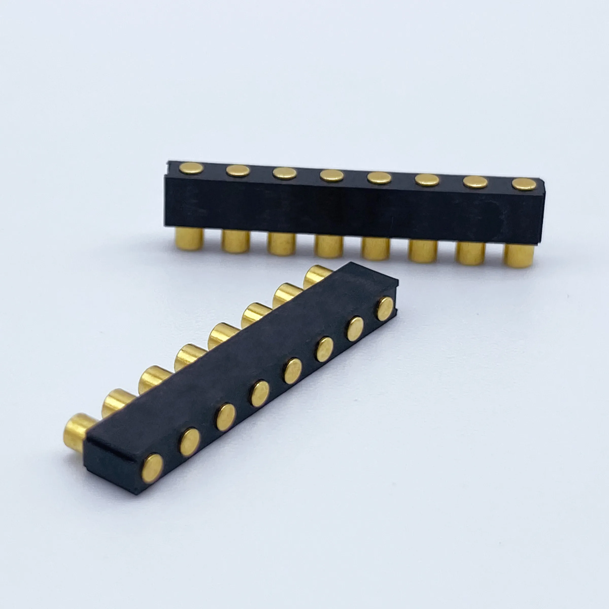 
Manufacturer Male and Female Socket Pogo Pin Connector 8pin 4mm Pitch Spring Loaded 10moq USB PCB Cable Battery Adaptor 