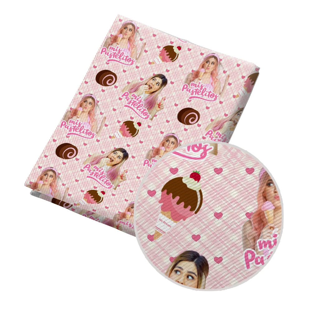 Mis Pastelitos Printed Twill Fabric for Breathable Design Curtain pet dress hair bow