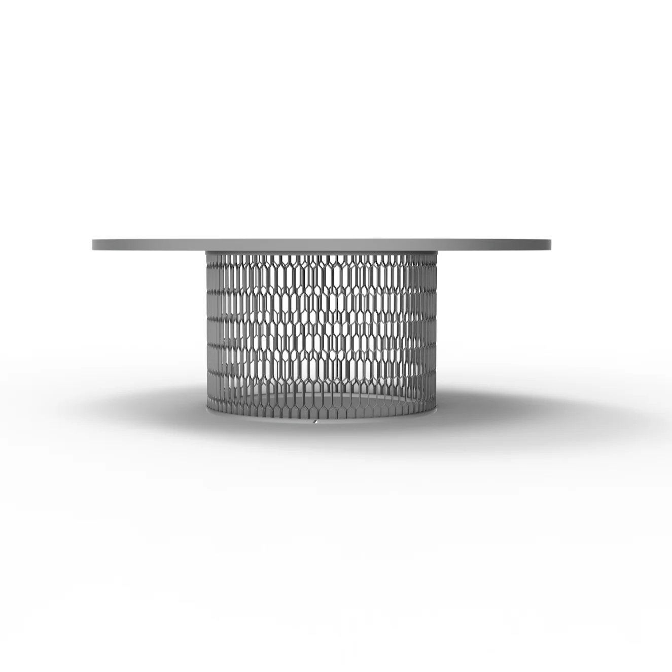 Outdoor Furniture K/D Design Garden Patio Hotel Cruise Resort Villa HPL Board Mesh Aluminum Coffee Table