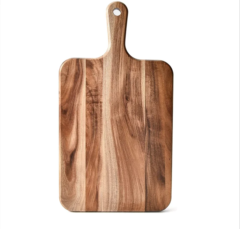 Acacia Wood Cutting Board Wooden Kitchen Chopping Boards Large Charcuterie Board Serving Tray With Handle 16*8.6 inches