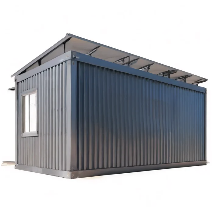 Steel Structures Temporary Office Prefab Building Flat Container House With Solar Electricity
