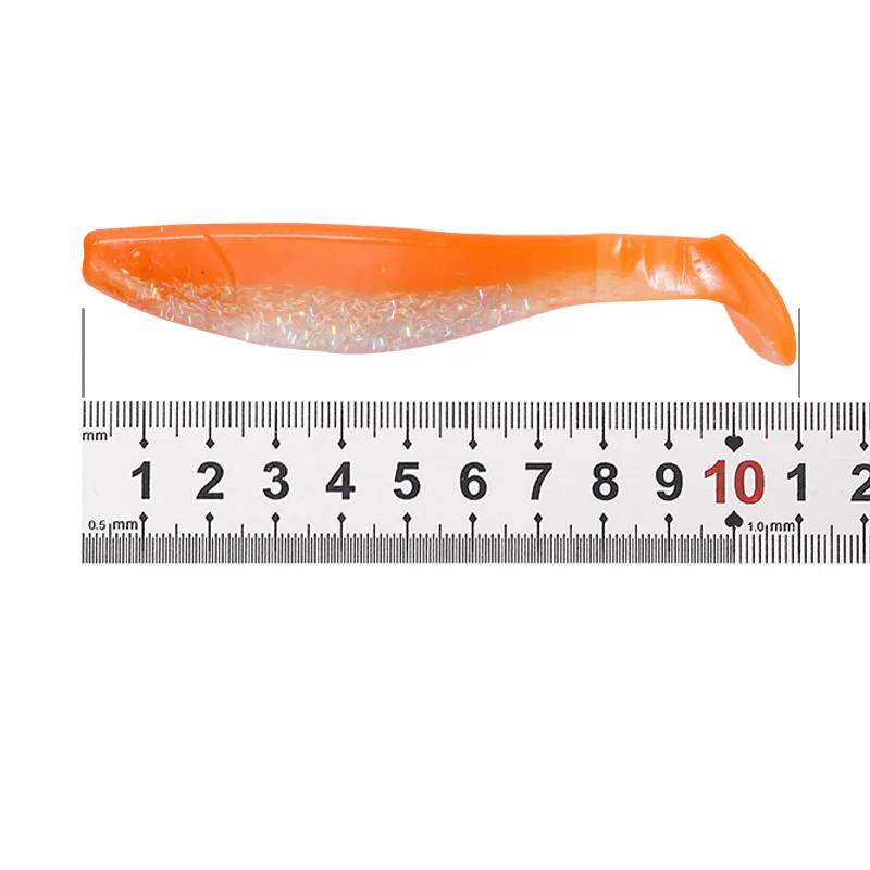 Artificial sea bass fishing lure 110mm 9.5g 3pcs saltwater soft bait shad lure paddle tail fishing bait