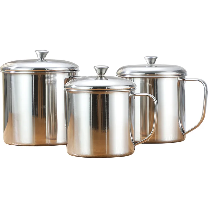 anti-scalding Camping Coffee tea Drink Metal Cup Stainless Steel Sublimation mouth water cup Travel Mugs with Handle and lid