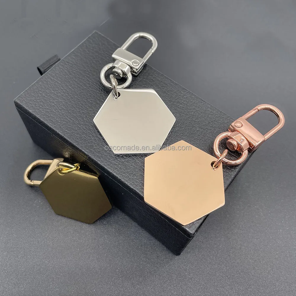 Laser engraving blanks stainless steel keychain holder blanks for personalized engraving