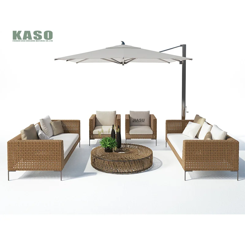 China Import Custom Luxury Outdoor Sofa Set Sale Garden Chair Patio Latest Canada Waterproof Aluminum Pe Rattan Furniture