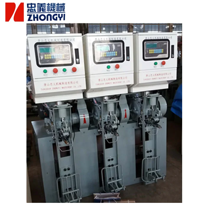 50kg valve bag automatic cement packaging machine with 3 heads