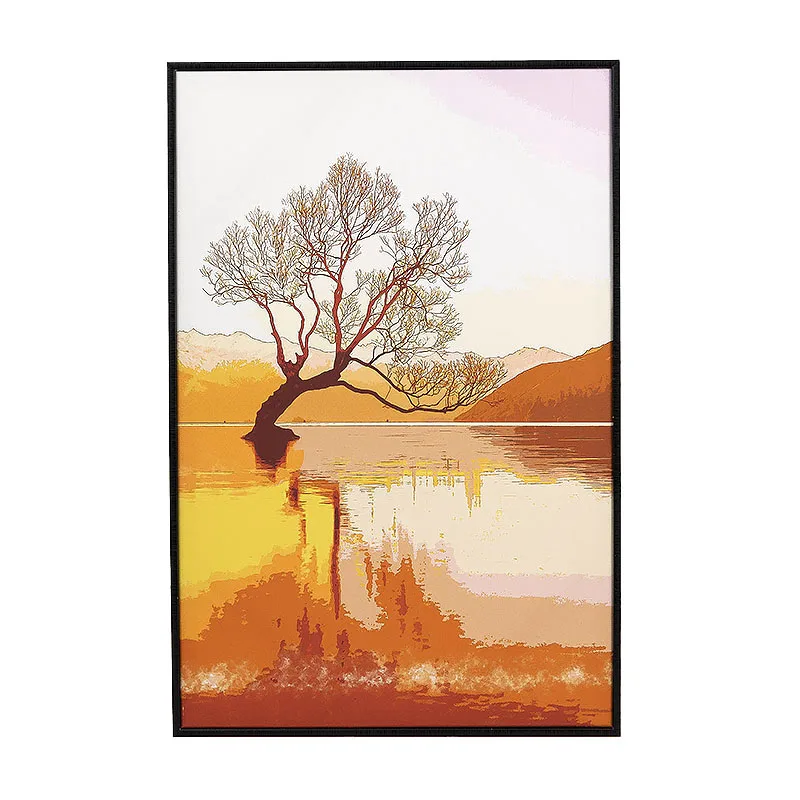 Floating Framed Canvas Art Sets of 3 Pictures Digital Print Landscape