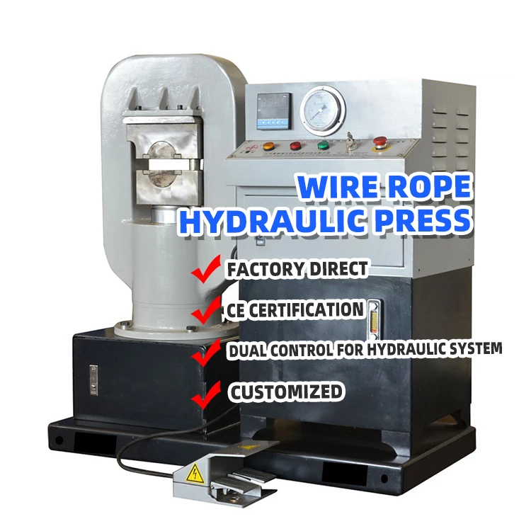 CE 100 ton electric hydraulic press for wire rope