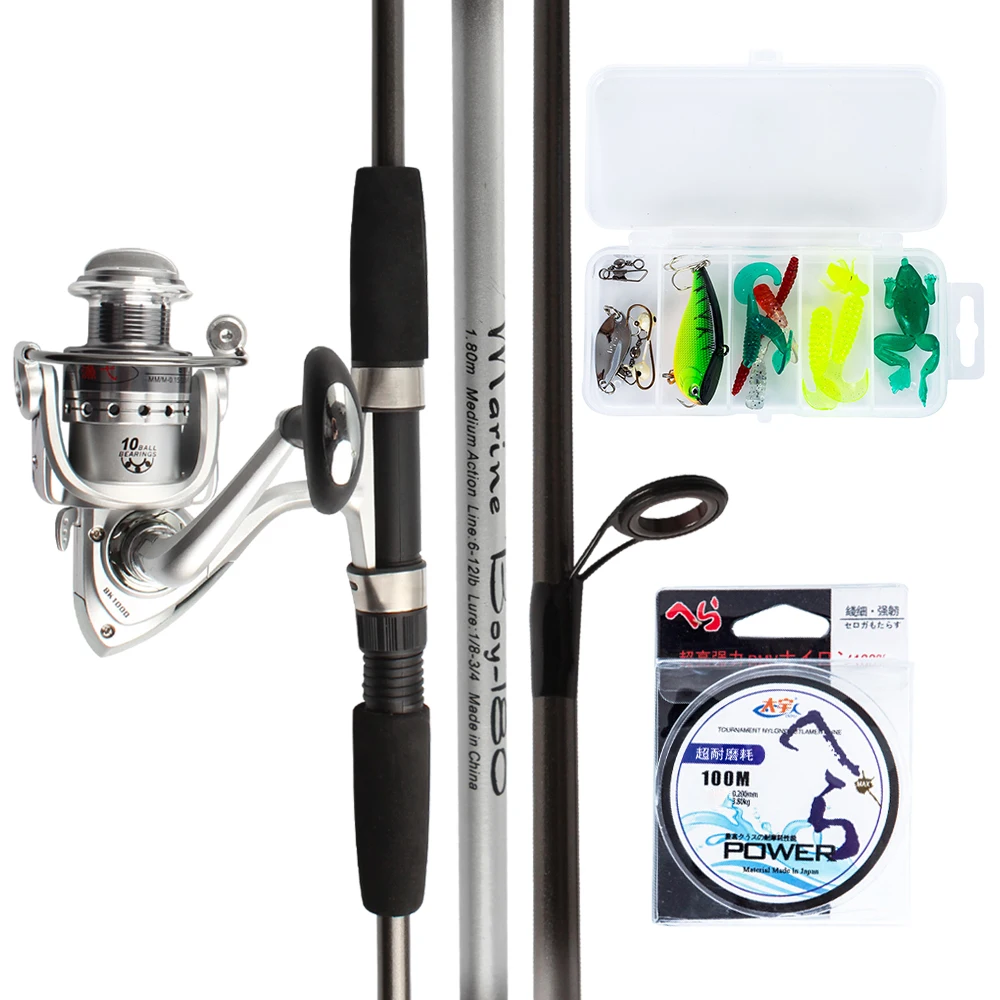 2024 new Suncat 1.8m full kit fishing rod set reel combo spinning fishing rod reel combo