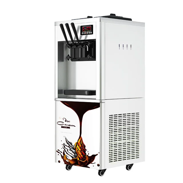 Stainless Steel Machine a Glace Ice Cream Thee Flavors Frozen  Power Saving 200 PCS Soft Service Ice Cream Machine