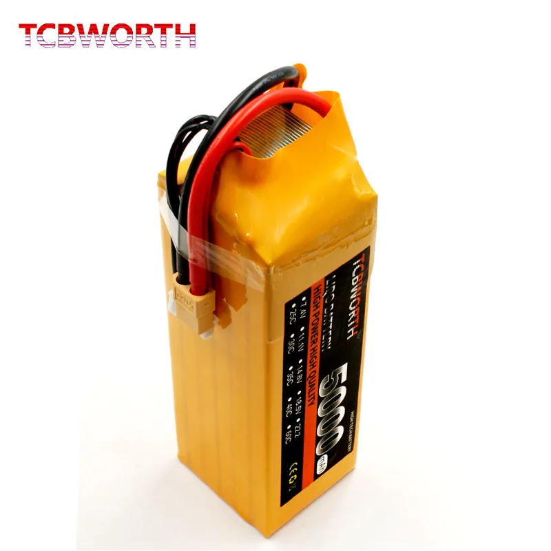 Дрон Lipo батарея 2S 3S 4S 5S 6S 11,1 V 14,8 V 5000 мА/ч, 25C 30C 35C 40C 60C для Вертолет лодки самолет